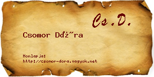 Csomor Dóra névjegykártya