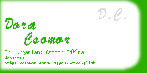 dora csomor business card